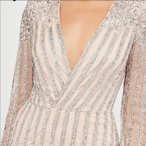 Carli Bybel x Missguided Nude Embellished Dress